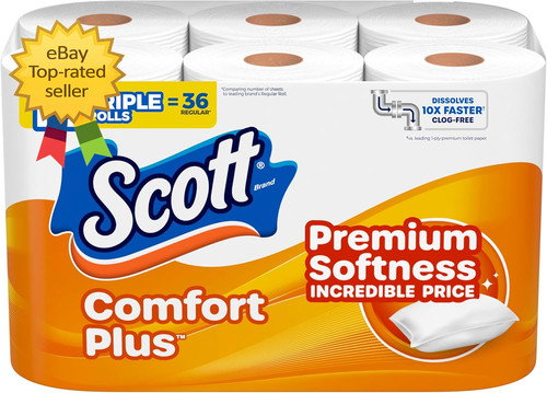 Triple rolls toilet paper - 12,