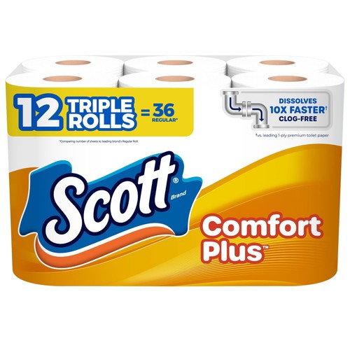 Triple rolls toilet - toilet, paper
