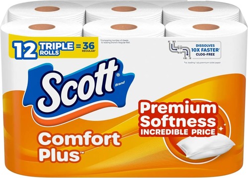 Triple rolls toilet paper - 12,