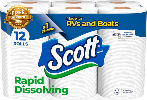 Rapid dissolving toilet paper - rapid-dissolving,