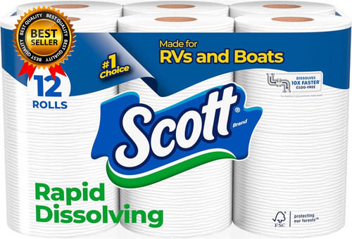 Rapid dissolving toilet paper - toilet,