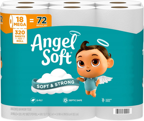 Toilet paper mega - 18, rolls