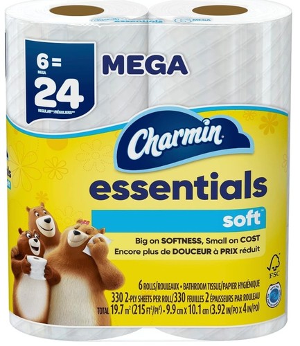 Essentials soft toilet paper - soft,