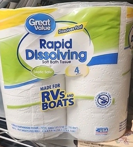 Rapid dissolving toilet paper - rapid-dissolving,